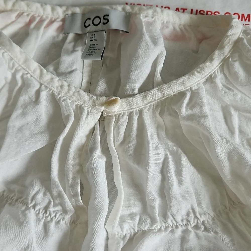 COS Oversized Gathered Mini Linen Blend  Small